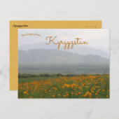 Bloemen in het Kirgizische Briefkaart (Voorkant / Achterkant)