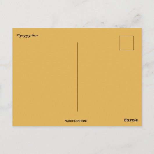 Bloemen in het Kirgizische Briefkaart (Achterkant)