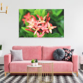 Bloemen in het oerwoud canvas afdruk (Insitu (Woonkamer))
