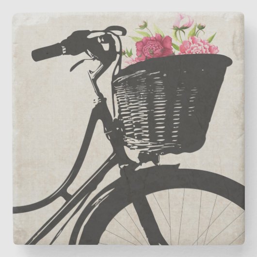 Bloemen in het Onderzetter van de Bike Basket Ston (Voorkant)