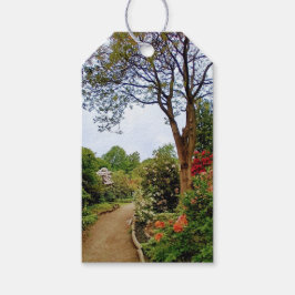 Bloemen in het park - onderdeel van de boomserie cadeaulabel