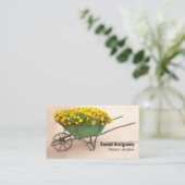 Bloemen in het  rijdende kruiperij visitekaartje (Staand voorkant)