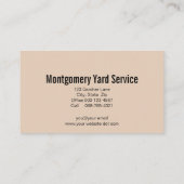 Bloemen in het  rijdende kruiperij visitekaartje (Achterkant)