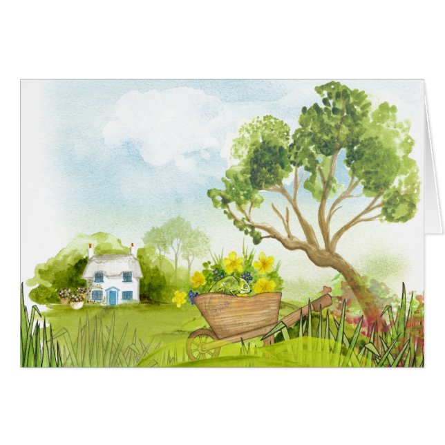 Bloemen in het rijdende landschap (Voorkant Horizontaal)