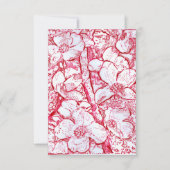 Bloemen in het rode Wenskaart Bedankkaart (Voorkant)