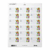 Bloemen in het voorjaar schattig etiket (Full Sheet)