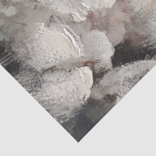 Bloemen in houtskool tissuepapier (Detail)