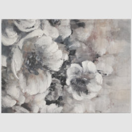 Bloemen in houtskool tissuepapier