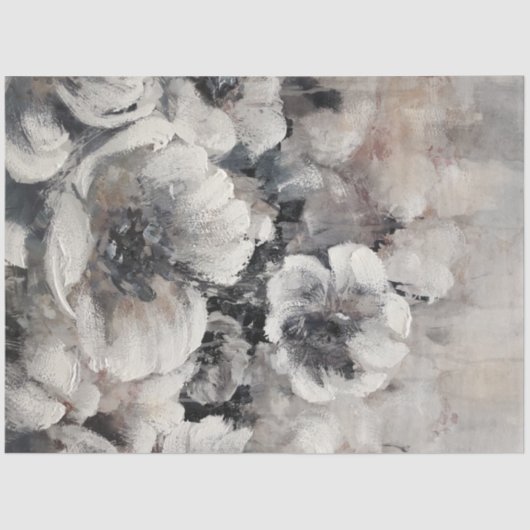 Bloemen in houtskool tissuepapier (Voorkant)