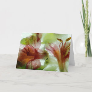 Bloemen in ijs kaart