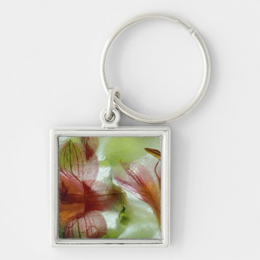 Bloemen in ijs sleutelhanger (Voorkant)