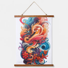 Bloemen in kleuren hangend wandkleed