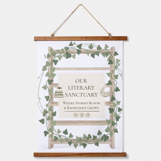 Bloemen in klimop tapestry hangend wandkleed (Voorkant)