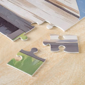 Bloemen in koperen pot op Lakehouse Deck Legpuzzel (Zijkant)