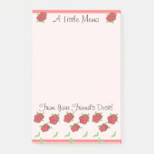 Bloemen in koraal post-it® notes (Voorkant)