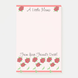 Bloemen in koraal post-it® notes