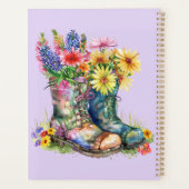 Bloemen in laarzen personaliseren met naam, jaar planner (Achterkant)