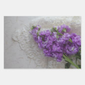 Bloemen in laveneerschoppen inpakpapier vel (Voorkant 3)