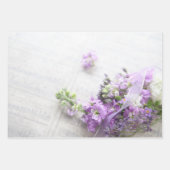 Bloemen in laveneerschoppen inpakpapier vel (Voorkant)