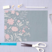 Bloemen in lichtgrijs Tissuepapier (Craft)