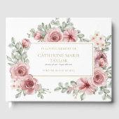 Bloemen in liefdevolle herinnering Memorial begraf Gastenboek (Voorkant)