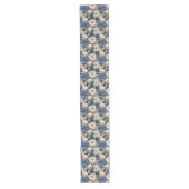 Bloemen in marineblauw Elegante tafeldecoratie lop Lange Tafelloper (Voorkant)