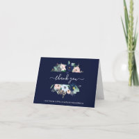 Bloemen in marineblauw en roze tinten trouwdag