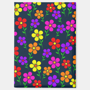 Bloemen in Meerdere Kleuren Bloemmotief-34654 Magneet