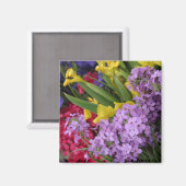 Bloemen in meerdere kleuren magneet (Voorkant / Achterkant)