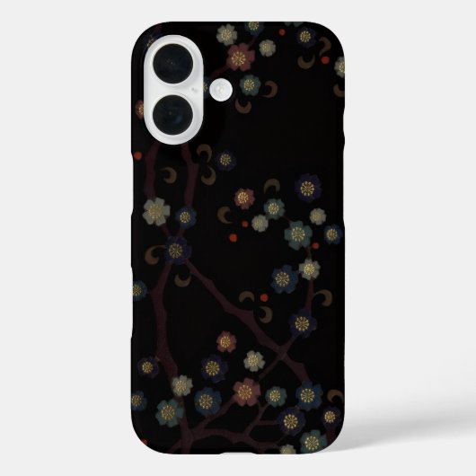 Bloemen in meerdere kleuren op zwart Case-Mate iPhone case (Achterkant)