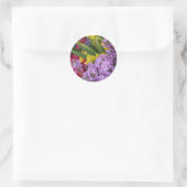 Bloemen in meerdere kleuren ronde sticker (Tas)