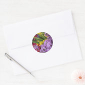 Bloemen in meerdere kleuren ronde sticker (Envelop)