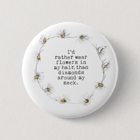 Bloemen in mijn Button (Voorkant)