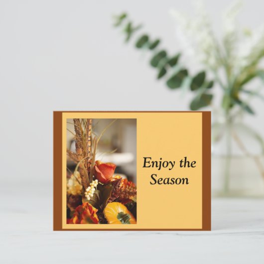 Bloemen in najaarkleuren - briefkaart (Staand voorkant)