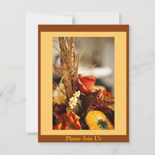 Bloemen in najaarkleuren - kaart (Voorkant)