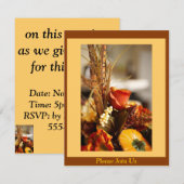 Bloemen in najaarkleuren - kaart (Voorkant / Achterkant)