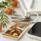 Bloemen in najaarkleuren - sleutelhanger (Voorkant Rechts)