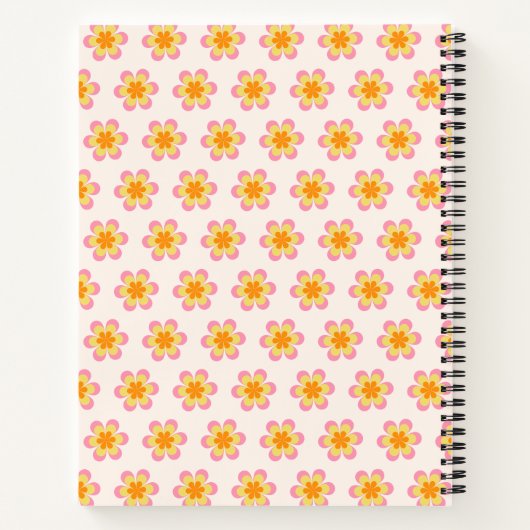  bloemen in Oranje gepersonaliseerd recept Notitieboek (Achterkant)