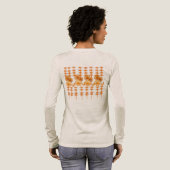 Bloemen in oranje Tri-Blend shirt (Achterkant)