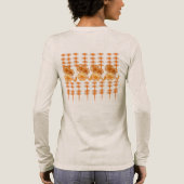 Bloemen in oranje Tri-Blend shirt (Achterkant)