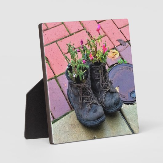Bloemen in oude Boots Fotoplaat (Voorkant)