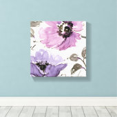 Bloemen in Paarse tinten Canvas Afdruk (Insitu (Houten vloer))