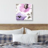 Bloemen in Paarse tinten Canvas Afdruk (Insitu (Slaapkamer))