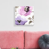 Bloemen in Paarse tinten Canvas Afdruk (Insitu (Woonkamer))