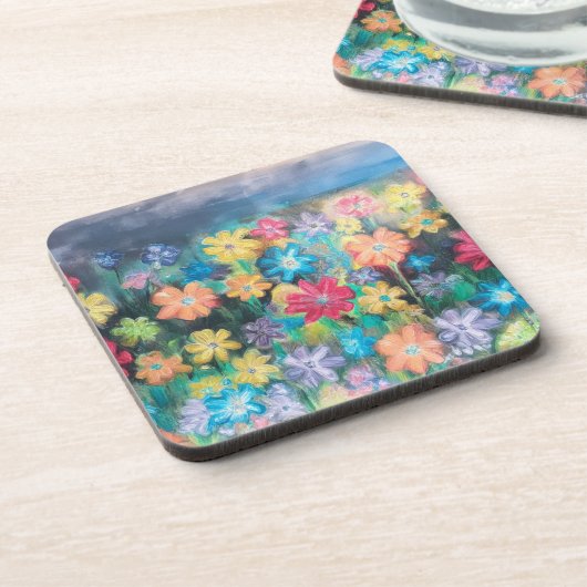 Bloemen in Pastel - Onderzetter (Linkerzijde)