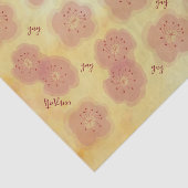 Bloemen in Pinks N Goud Weefselpapier Tissuepapier (Detail)