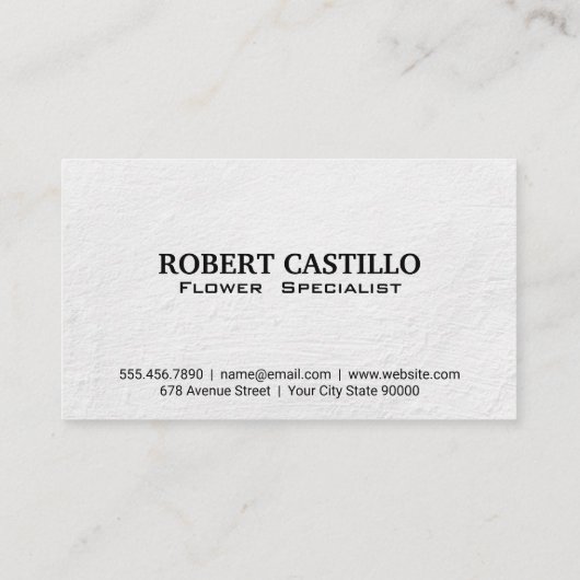 Bloemen in potten visitekaartje (Achterkant)