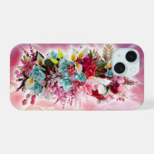 Bloemen in prachtige kleuren iPhone 15 case (Achterkant horizontaal)