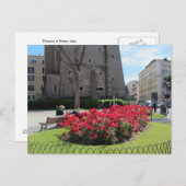 Bloemen in Rome, Italië Briefkaart (Voorkant / Achterkant)