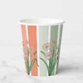 Bloemen in roze en perzik papieren bekers (Achterkant)